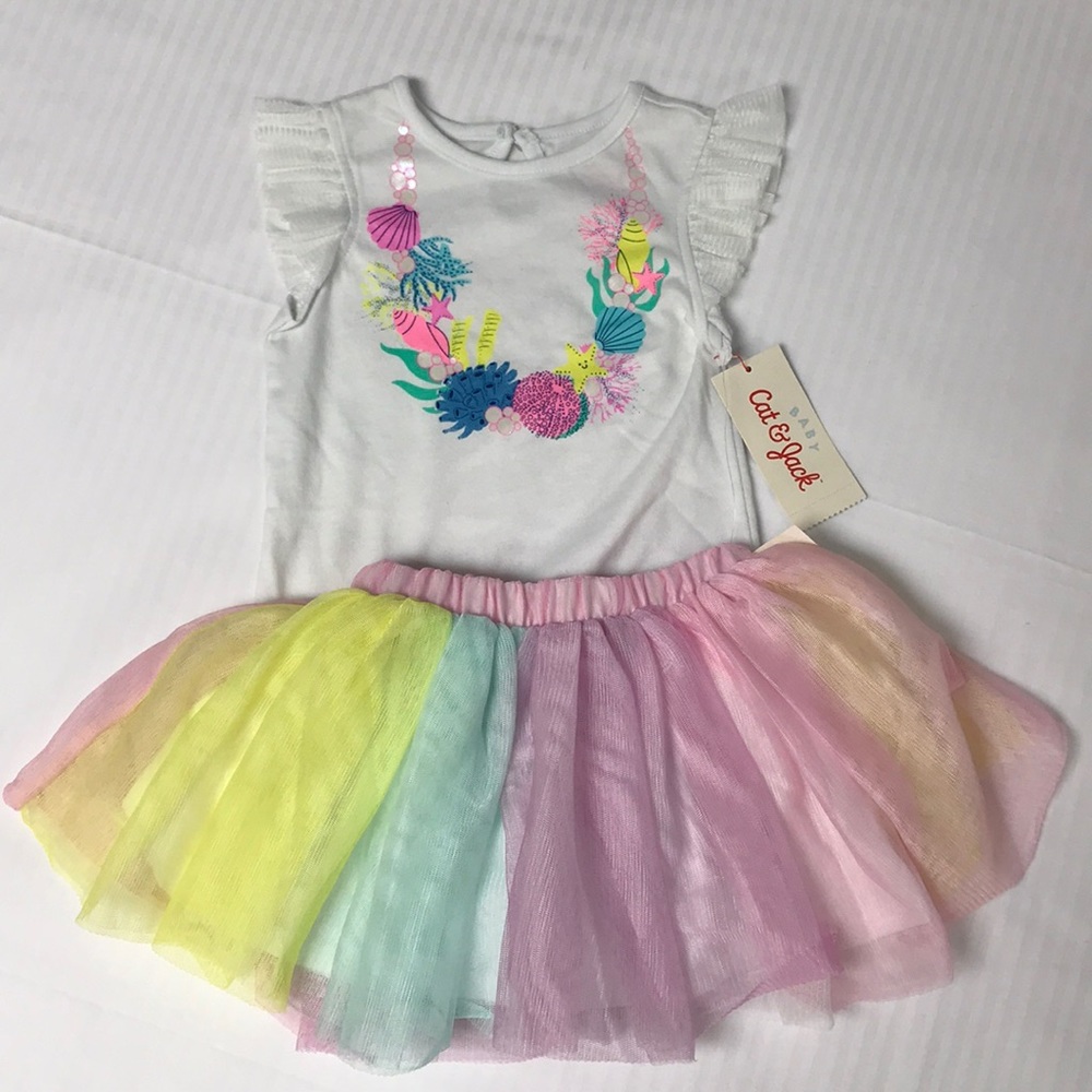 🌟 5/$20 NWT 🤩 Cat & Jack Seashell Outfit